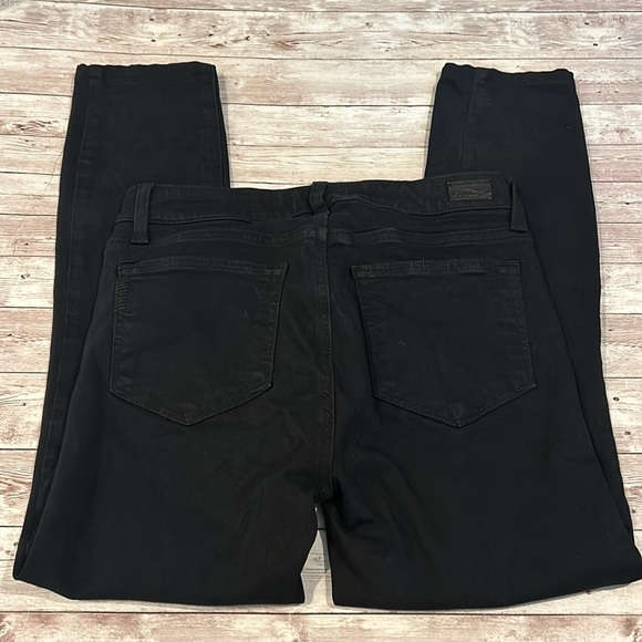 Paige Mid Rise Verdugo Crop Skinny Jeans in Black Overdye - Picture 10 of 14